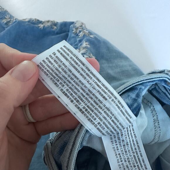 Abercrombie & Fitch Floral Embroidered High Rise Jeans - Picture 6 of 9